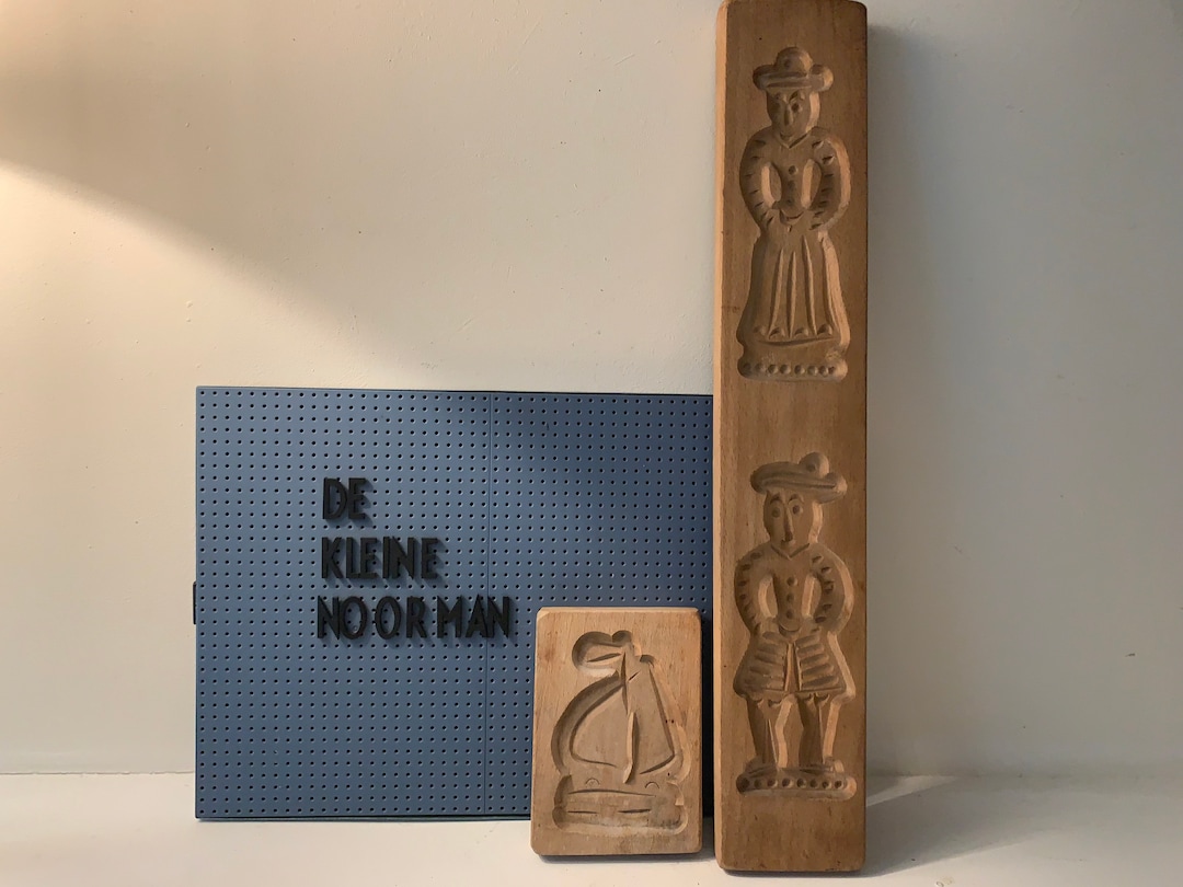 Vintage Wooden Speculoos Speculaas Cookie Molds Speculaasplank Dutch