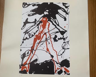 Vintage poster / Claes Oldenburg original konstposter / tekeningen dessins