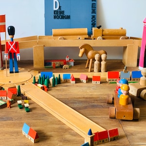 Wooden Toy Train Set by Kay Bojesen Danish Design Vintage