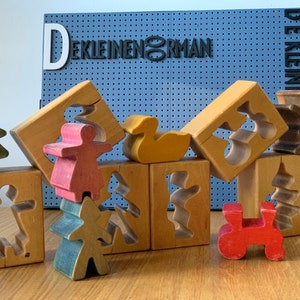 Decor Spielzeug - Massief Houten Speelgoed - 6 Stapelen Nestpuzzels - Antonio Vitali Style