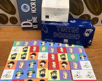 Tintin ドミノゲーム 木製 Vintage Vilac Wooden Tintin Dominoes Set 1992 Boxed & Complete