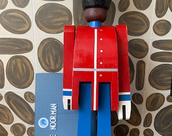 Soldat danois vintage en bois 60 cm - Garde royale - Kay Bojesen Danemark Style rare