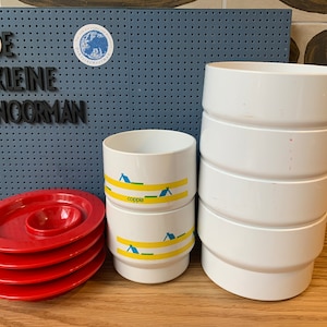 Mooie vintage zomerse Campingbekers - coppia Holland Set