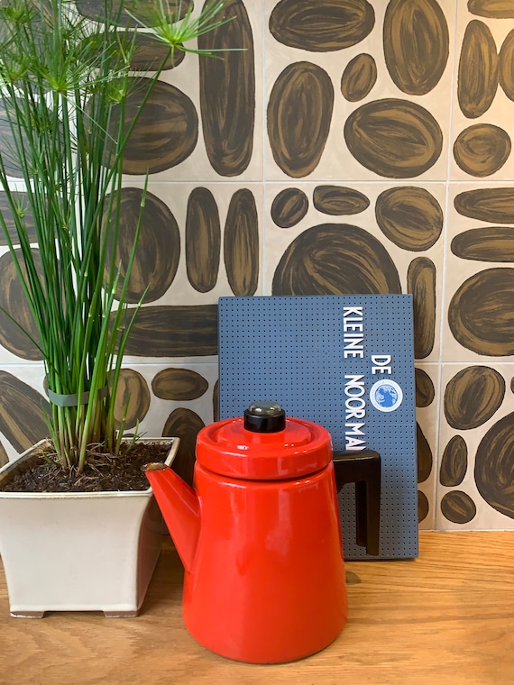 Vintage Finel ARABIA / Made in Finland / Enamel Coffeepot / Design