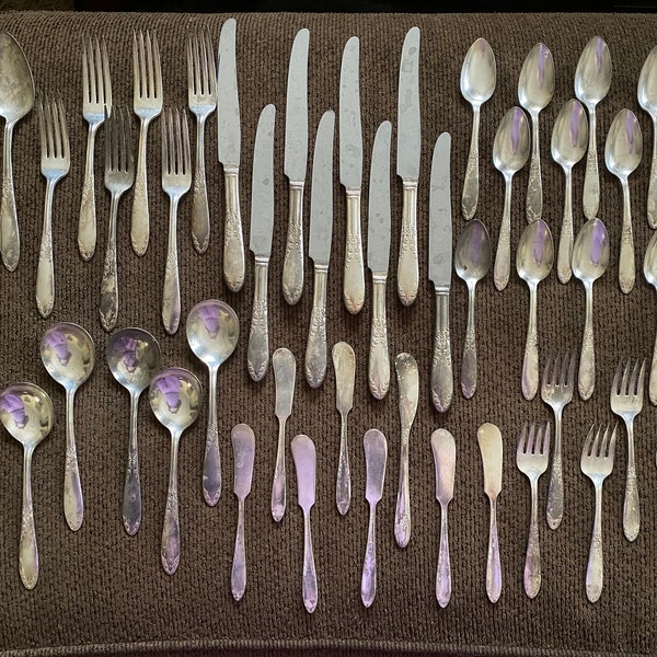 National Silver Plate 48 Pieces- 1936 / 1951 King Edward Pattern Vintage