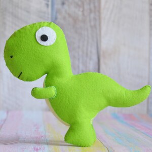 Felt stuffed plush dinosaur toy Cute dinosaurus baby shower gift Dino toy Toddler stuffed toy image 2