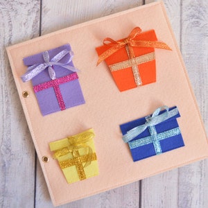 Quiet toddler book Christmas busy book page Montessori baby activity toy One page 1-4 year