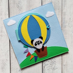 Felt sensory travel toy Busy baby board Quiet book page Toddler Montessori toy  One page 1-4 year