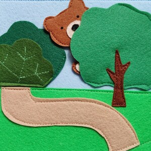 Felt educational toy Baby sensory board Travel toy Quiet toddler book page One page 1-4 year image 3