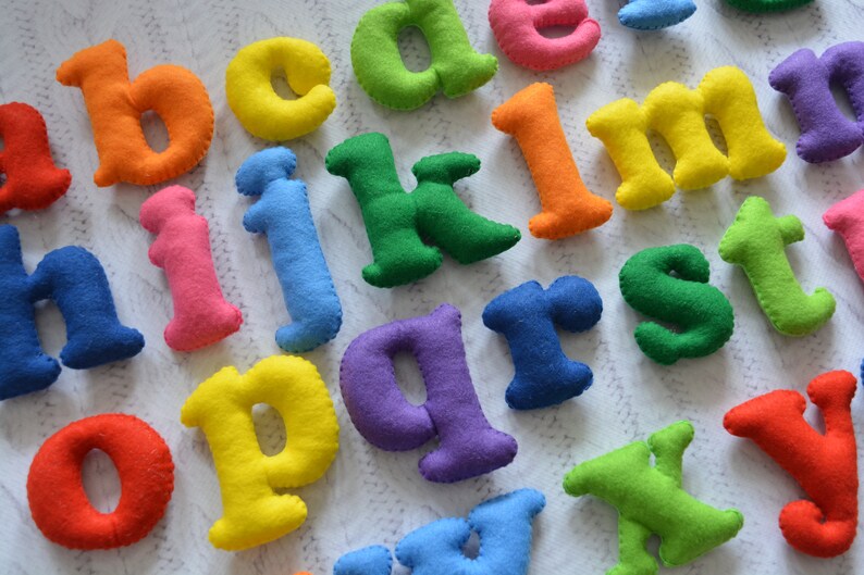 Felt Lower Case Alphabet Letters Educational Toddler Etsy