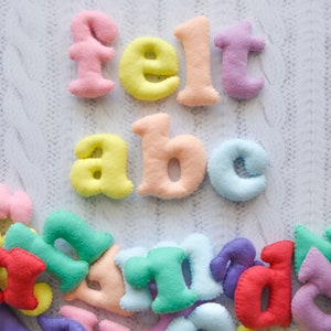 Montessori felt magnet lower case alphabet letters Preschool ABC stuffed alphabet Homeschool