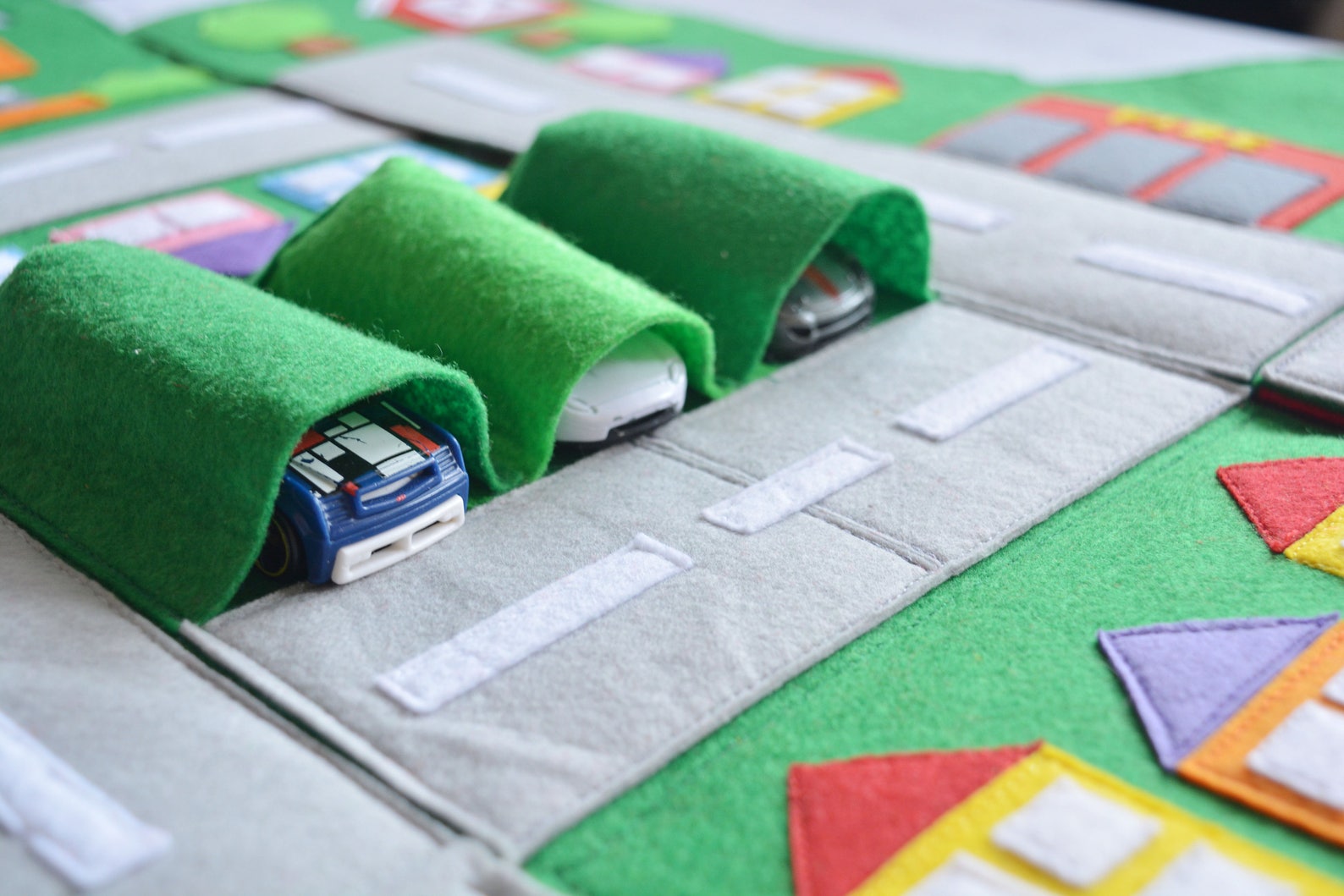 Felt Car Play Mat Kids Road Map Play Mat Track for Boy Toy Car Etsy