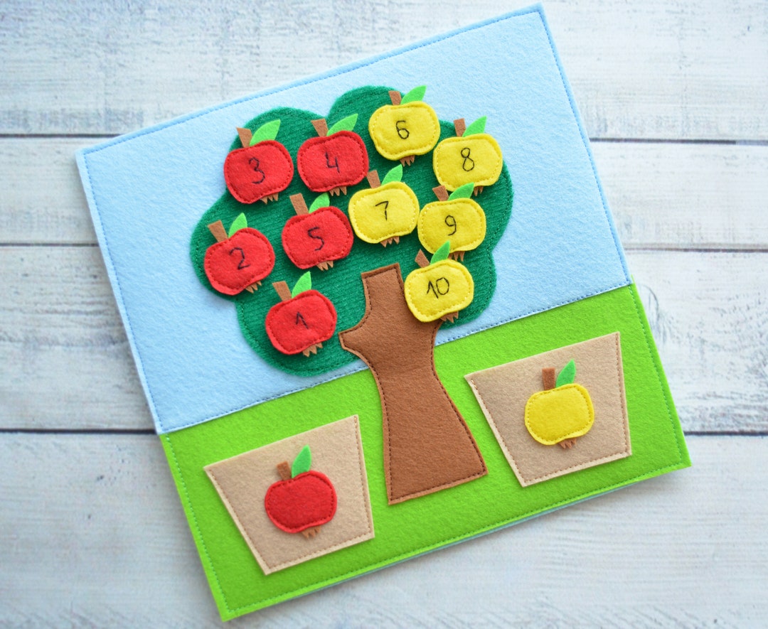 Montessori Baby Toy Quiet Toddler Book Page Sensory Board Ecofriendly