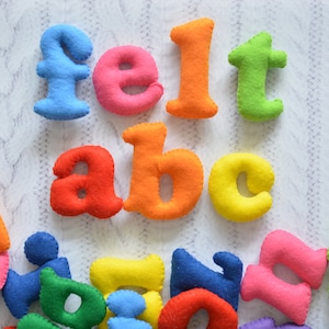 Felt magnet lower case alphabet letters Educational toddler toy Homeschool Montessori learning toy Fine motor skills Eco-friendly toy