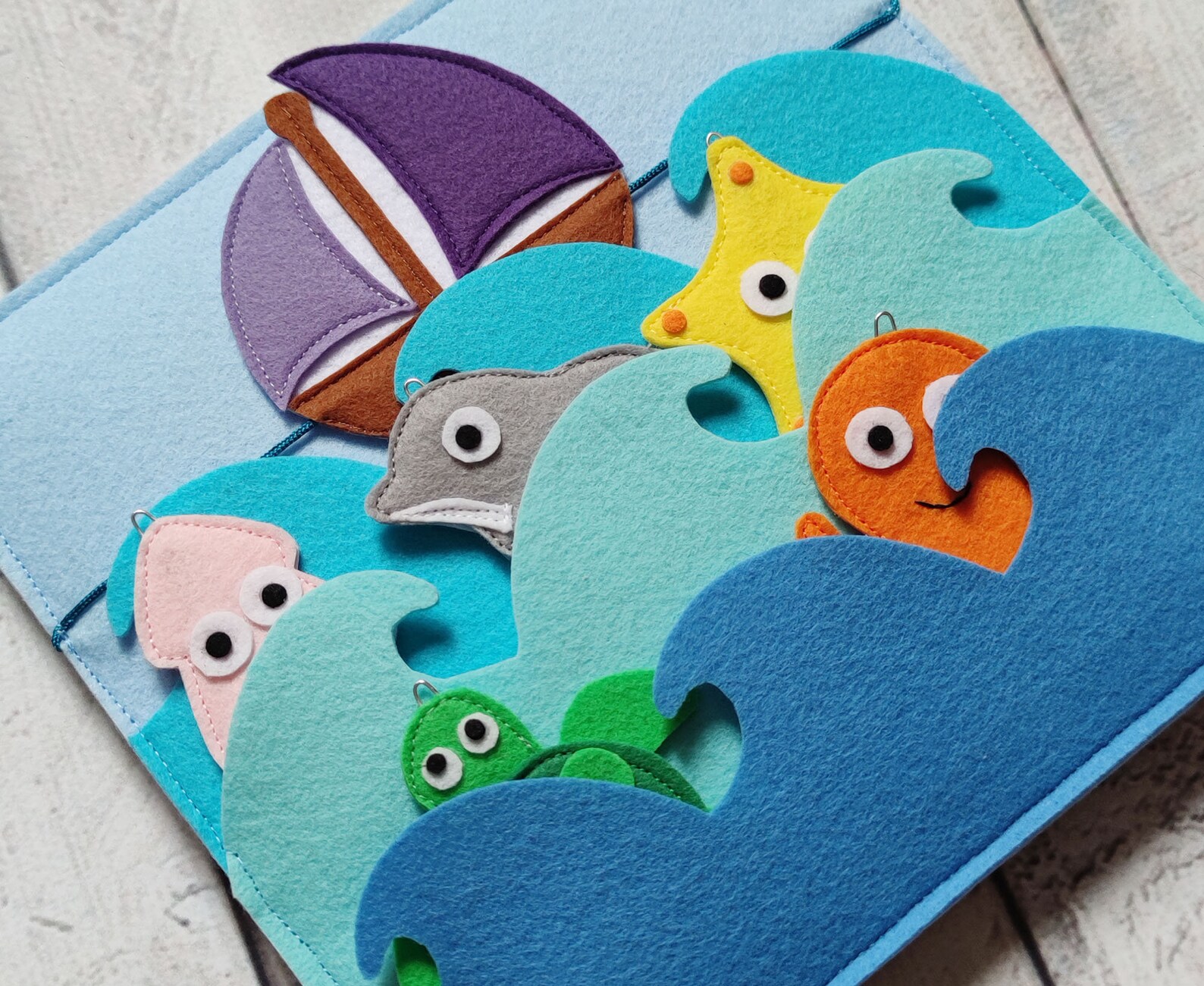 Felt Quiet Book Page: Magnetic Fishing Montessori Toy - Etsy