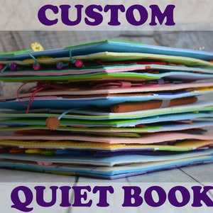 Custom quiet book baby Felt toddler busy book Montessori fabric activity book 1-4 years