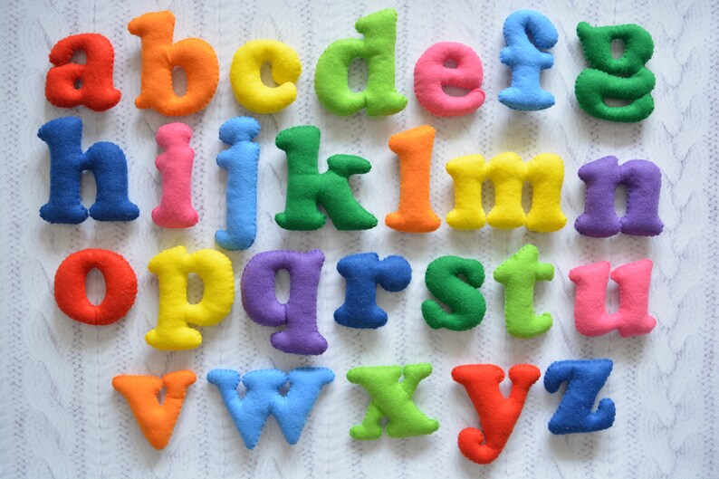 Felt Lower Case Alphabet Letters Educational Toddler Etsy