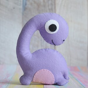 Felt stuffed plush dinosaur toy Cute dinosaurus baby shower gift Dino toy Toddler stuffed toy image 3
