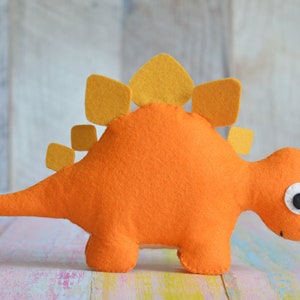 Felt stuffed plush dinosaur toy Cute dinosaurus baby shower gift Dino toy Toddler stuffed toy image 4