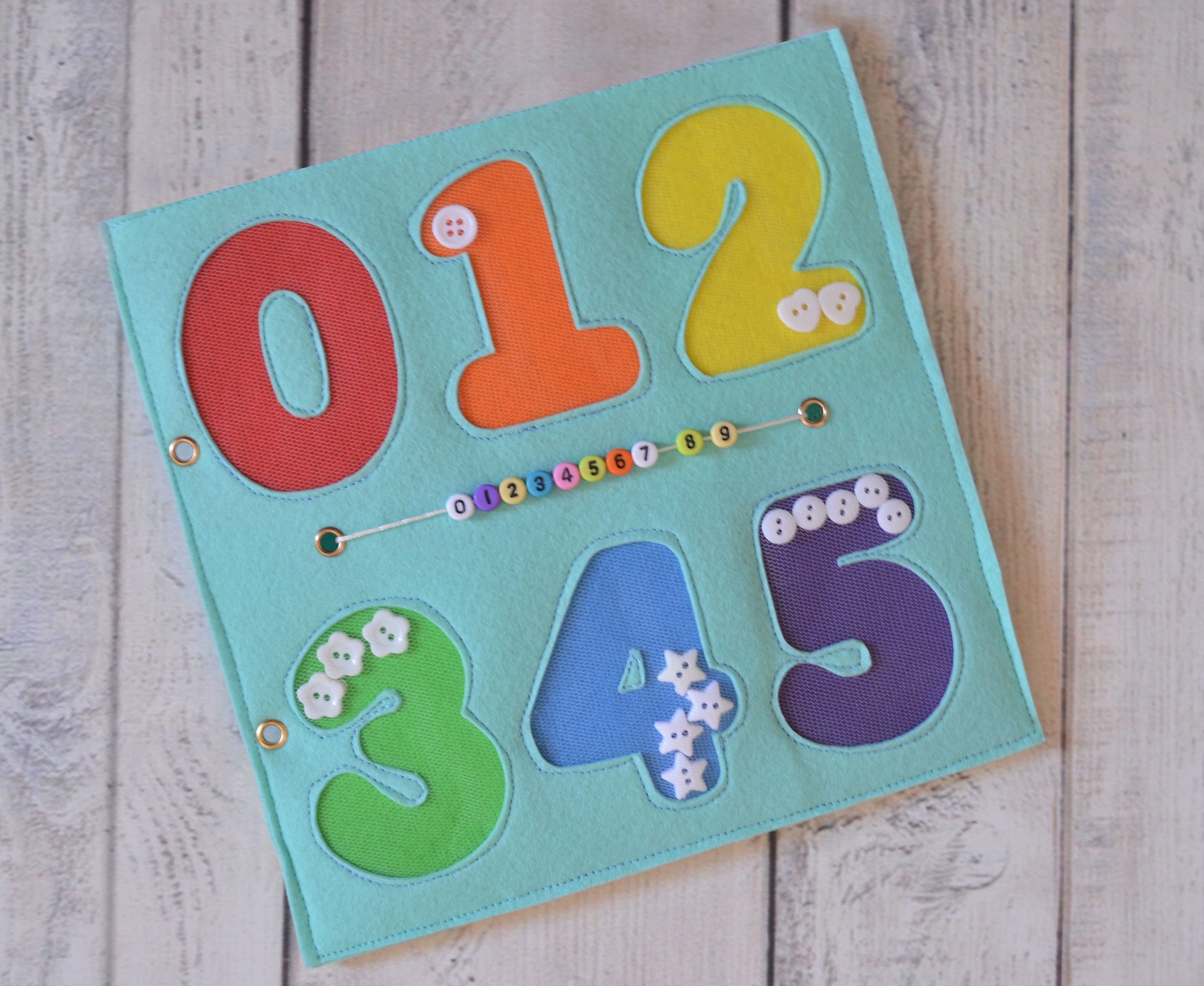 Quiet book page Numbers toy for toddler and baby busy activity Etsy