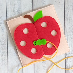 Felt Busy Toy for 1 Year Old Baby Quiet book page Montessori activity book One page 0-2 year
