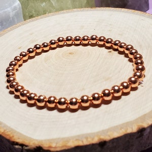 Copper Bracelets, Dainty 5mm beads, 100% Copper Healing bracelet, Copper Beaded Bracelet, Ankle Bracelet