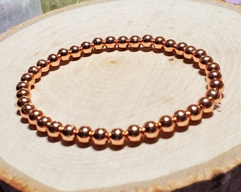 Copper Bracelets, Dainty 5mm beads, 100% Copper Healing bracelet, Copper Beaded Bracelet, Ankle Bracelet
