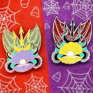 Mermaid Tails and Seashells Fantasy Pin