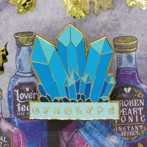 Atlantean Crystal Glow In The Dark Fantasy Pin
