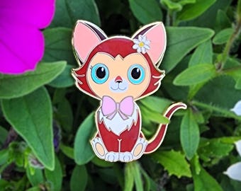 Pin de esmalte de fantasía de gatito del País de las Maravillas