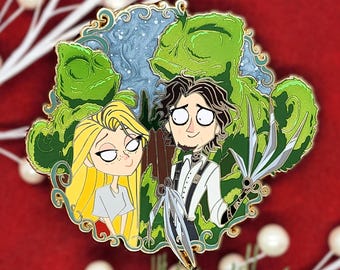Pin de esmalte de fantasía de Scissorhands Love Story