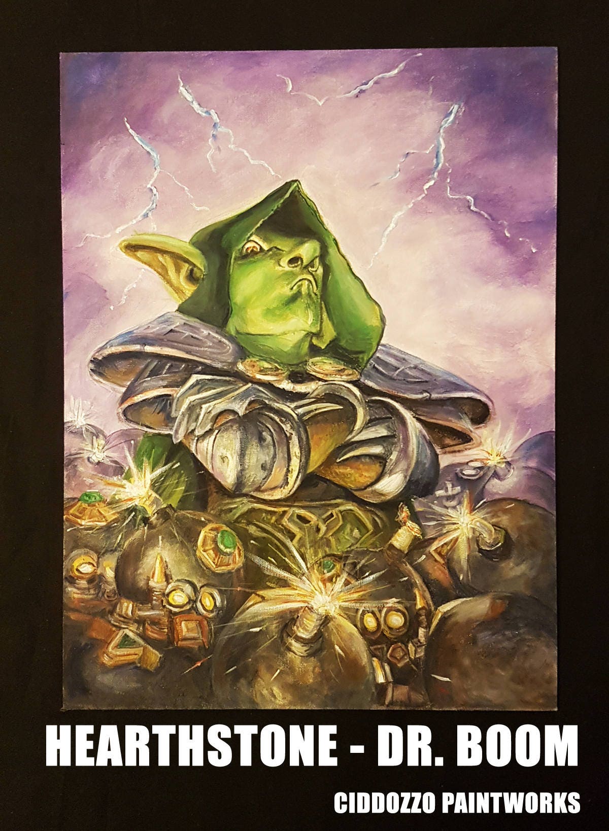 Warcraft Hearthstone Dr Boom Acrylic Paint Full Art Etsy