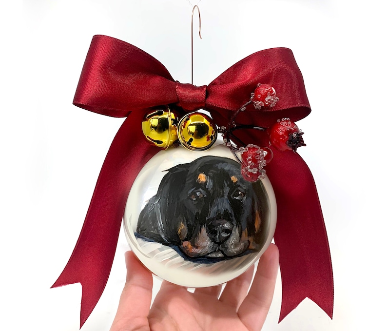 Personalized ornament , Custom pet ornament, Memorial pet ornament, Dog Ornament personalized, Painted by hand image 9