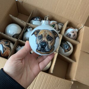 Memorial pet ornament, Dog Ornament personalized, Personalized ornament , Custom pet ornament, Painted by hand zdjęcie 2