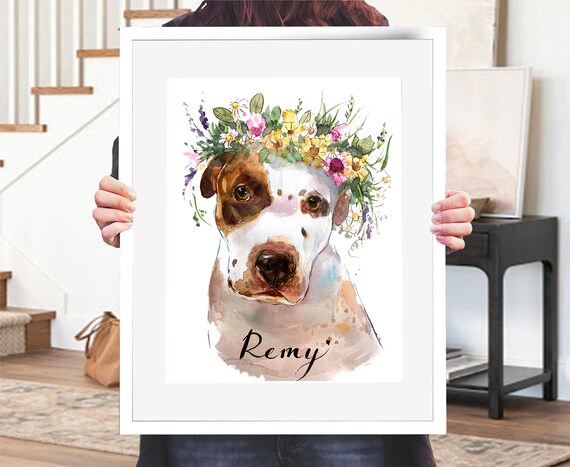 Etsy dog portrait painting hot sale