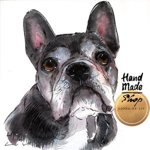 Custom watercolor pet portrait, Hand Painted Watercolor Portrait
