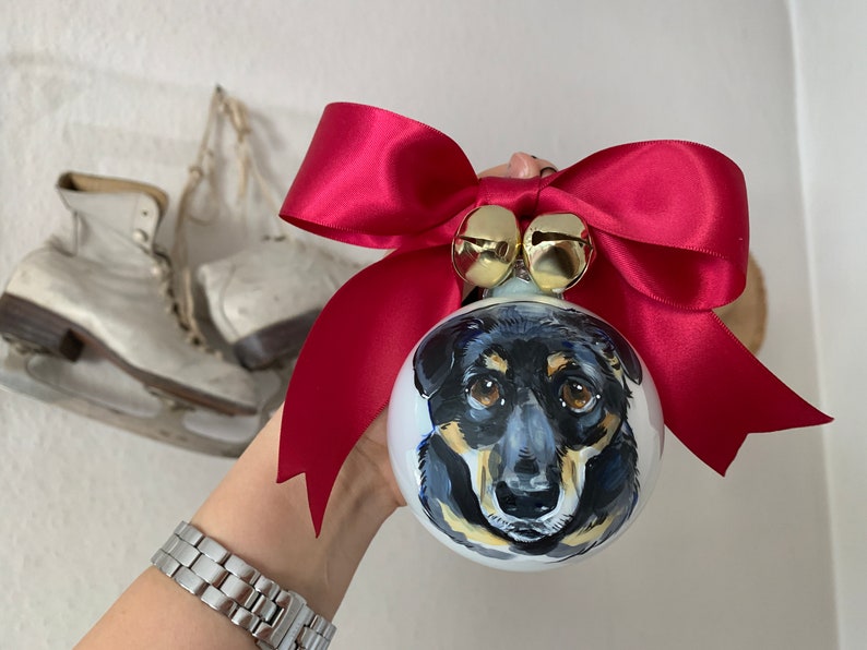 Personalized ornament , Custom pet ornament, Memorial pet ornament, Dog Ornament personalized, Painted by hand image 2