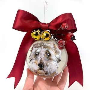 Personalized ornament , Custom pet ornament, Memorial pet ornament, Dog Ornament personalized, Painted by hand image 6