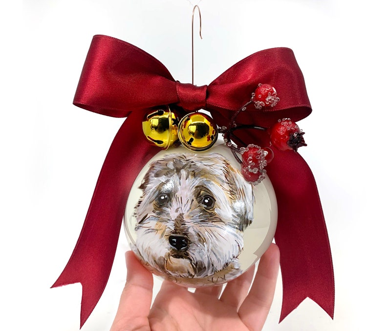 Personalized ornament , Custom pet ornament, Memorial pet ornament, Dog Ornament personalized, Painted by hand image 6