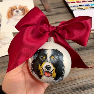 Memorial pet ornament, Dog Ornament personalized, Personalized ornament , Custom pet ornament, Painted by hand zdjęcie 1