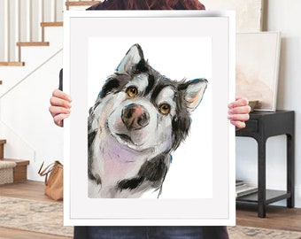 Custom Pet Portrait Painting, personalized pet portrait, dog portrait, hand painted portrait, watercolor pet portrait, Ukraine, Ukraine shop