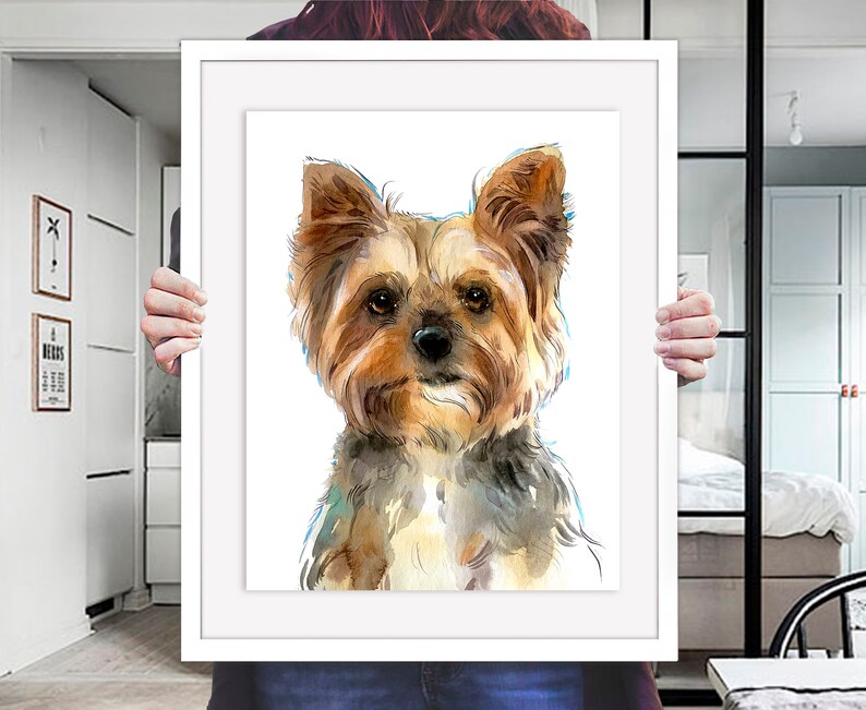 Custom Pet Portrait Painting MINI, personalized pet portrait, dog portrait, custom dog, hand painted pet portrait, watercolor pet portrait image 10