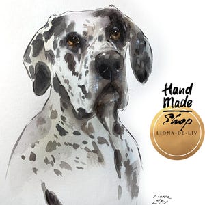 Ritratto personalizzato di un animale domestico, ritratto di un cane ad acquerello, ricordo di un animale domestico, ritratto di un cane personalizzato
