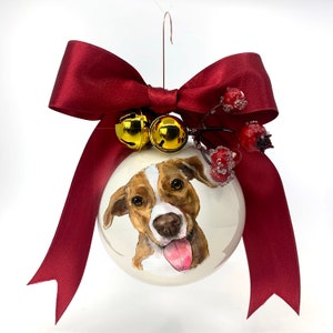 Personalized ornament , Custom pet ornament, Memorial pet ornament, Dog Ornament personalized, Painted by hand image 3