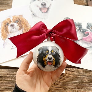 Personalized ornament , Custom pet ornament, Memorial pet ornament, Dog Ornament personalized, Painted by hand image 1