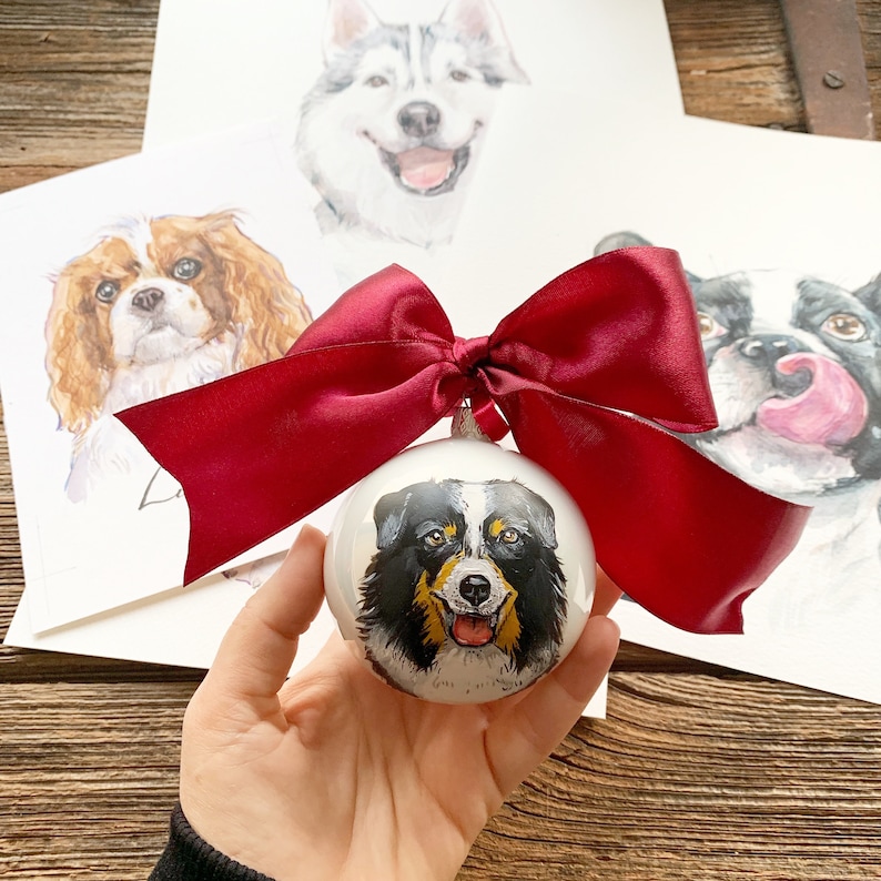 Personalized ornament , Custom pet ornament, Memorial pet ornament, Dog Ornament personalized, Painted by hand image 10