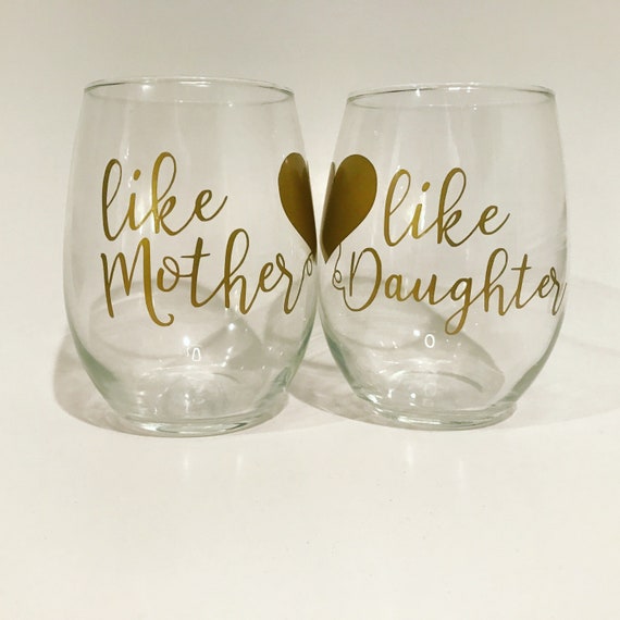 mother daughter wine glasses