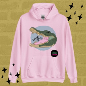 Swamp Puppy Hoodie, Cute Hoodie, Alligator Hoodie, Gators Hoodie, Quirky Hoodie, Swamp Gift, Animal Hoodie, Weird Hoodie, Alligator Gift