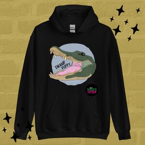 Swamp Puppy Hoodie, Cute Hoodie, Alligator Hoodie, Gators Hoodie, Quirky Hoodie, Swamp Gift, Animal Hoodie, Weird Hoodie, Alligator Gift
