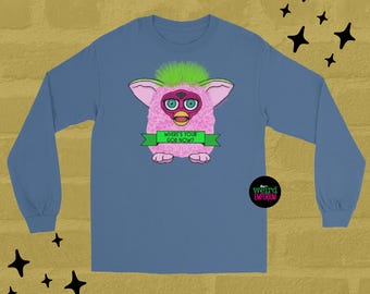 Furby Tshirt, Furby Long Sleeve Tshirt, Furby Christmas, Furby Weird, Where is your god, Scary Furby, Weird Furby, 90's, Horror Tshirt